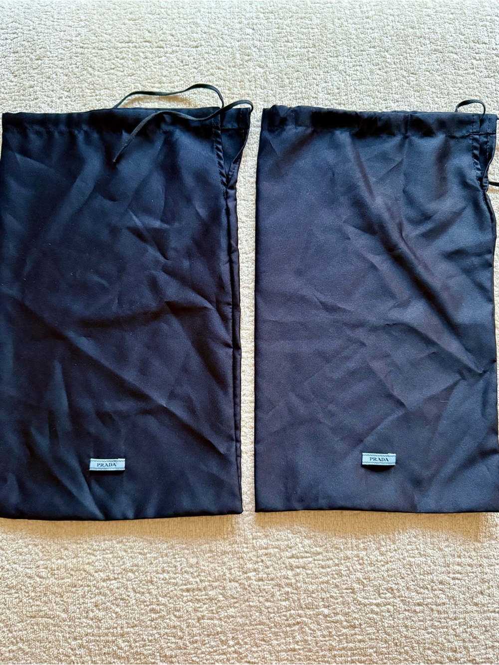 2 x PRADA Shoe Satin Dustbag NEW